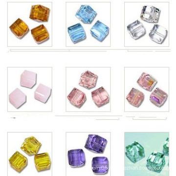 flat square beads,crystal glass beads